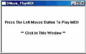 Окно программы DMusic_PlayMIDI